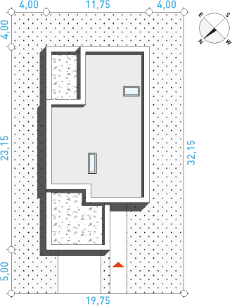 Willa Prestige 2 – usytuowanie domu na działce, wersja lustrzana