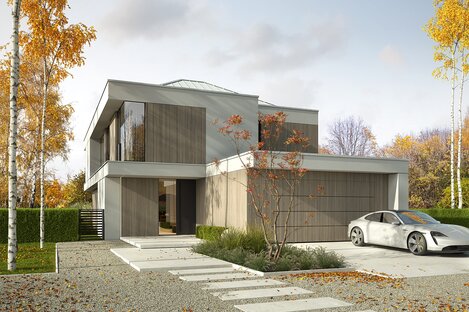 Projekt domu piętrowego Willa Prestige 3 główna wizualizacja