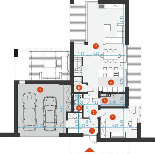 Ambitny 1 - Rzut parteru