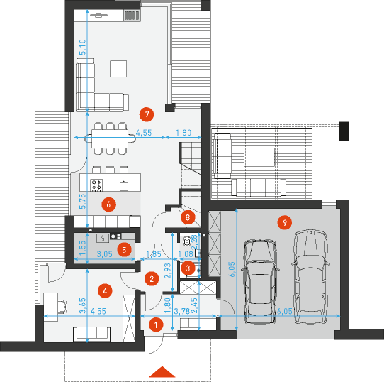 Ambitny 1 - Rzut parteru