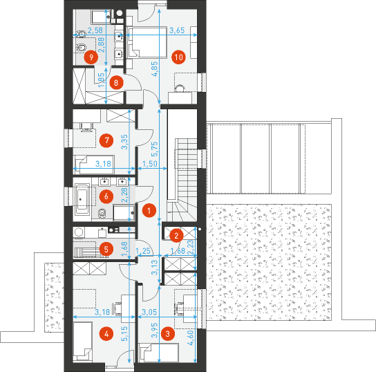 Ambitny 1 - Rzut poddasza