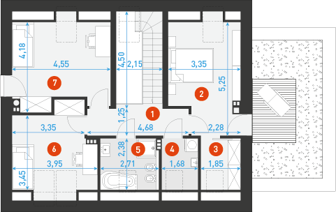 Atrakcyjny 2 - Rzut poddasza