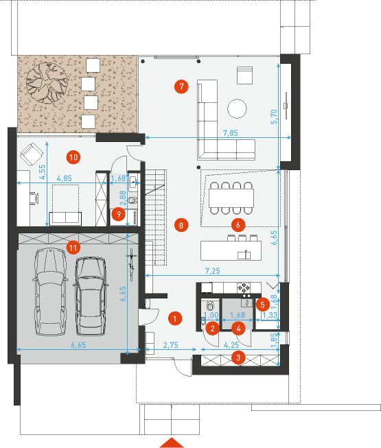 Autorski 1 - Rzut parteru
