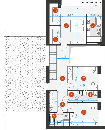 Autorski 1 - Rzut piętra