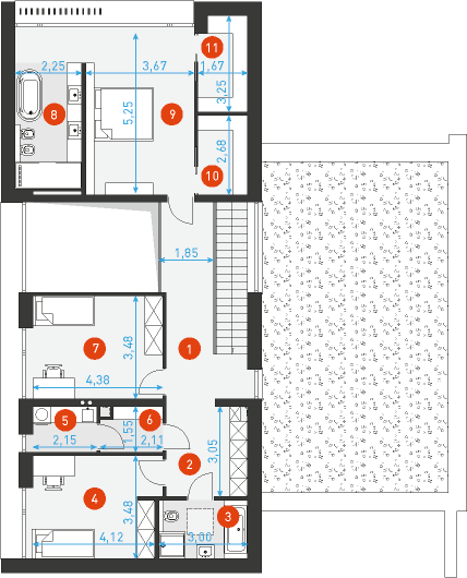 Autorski 1 - Rzut piętra