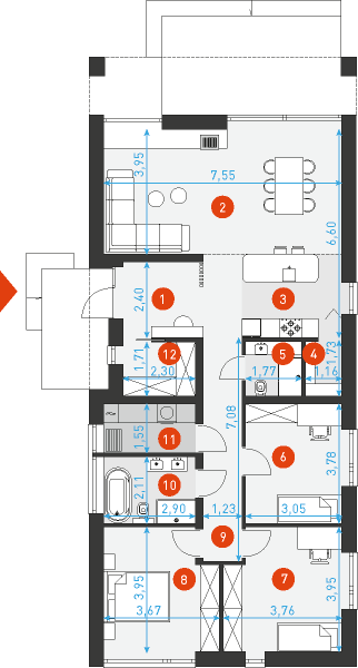 Beztroski 2 - Rzut parteru