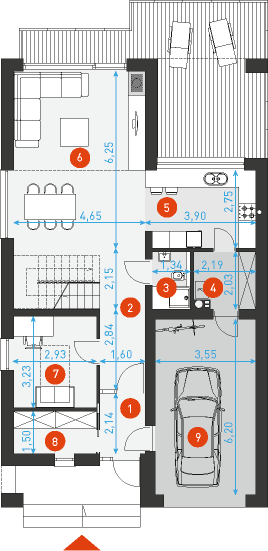 Dostępny 4 - Rzut parteru