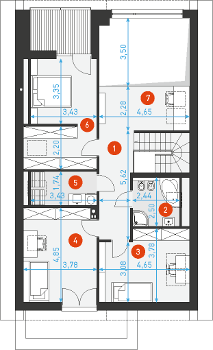 Dostępny 5 - Rzut poddasza