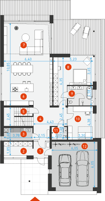 Efektowny 1 - Rzut parteru