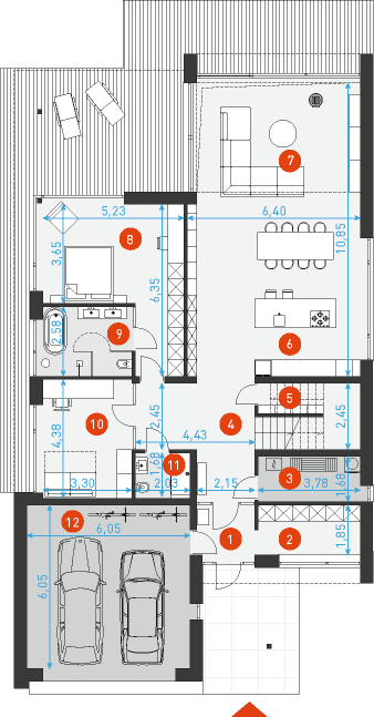 Efektowny 1 - Rzut parteru