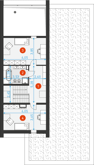 Efektowny 1 - Rzut poddasza