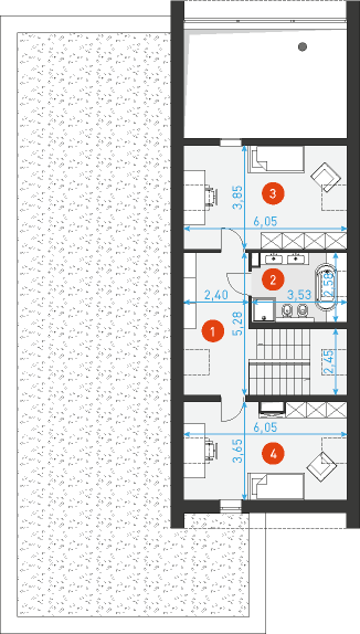 Efektowny 1 - Rzut poddasza