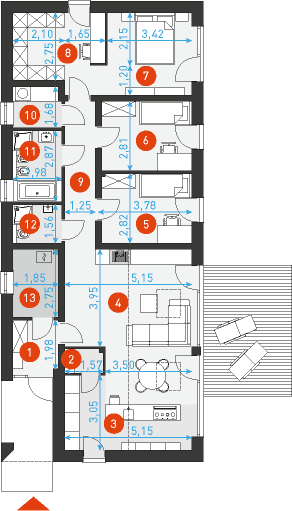Ekonomiczny 2 - Rzut parteru