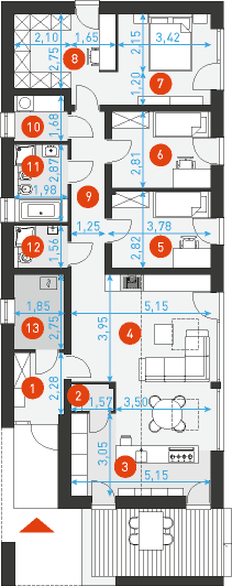 Ekonomiczny 3 - Rzut parteru
