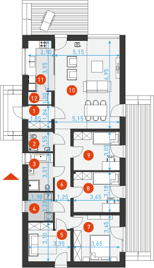 Ekonomiczny 5 - Rzut parteru