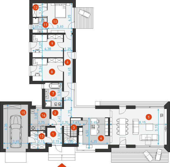 Familijny 1 - Rzut parteru