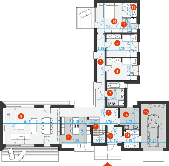 Familijny 1 - Rzut parteru
