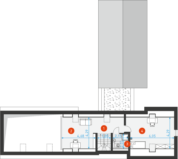 Familijny 1 - Rzut poddasza