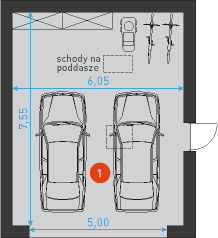 Garaż G4 - Rzut parteru