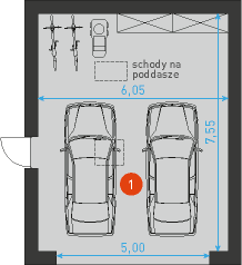Garaż G4 - Rzut parteru