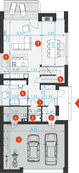 Idealny 1 - Rzut parteru