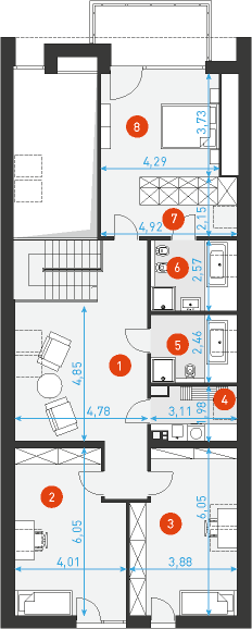 Idealny 1 - Rzut poddasza