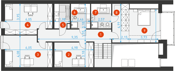 Idealny 1A - Rzut poddasza