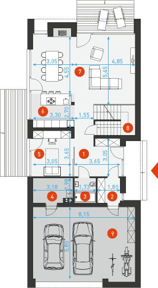 Idealny 3 - Rzut parteru
