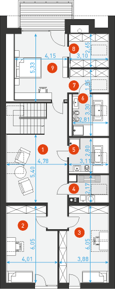 Idealny 3 - Rzut poddasza