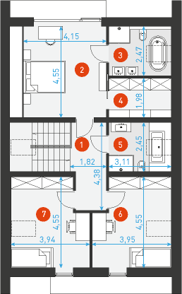 Idealny M1 - Rzut poddasza