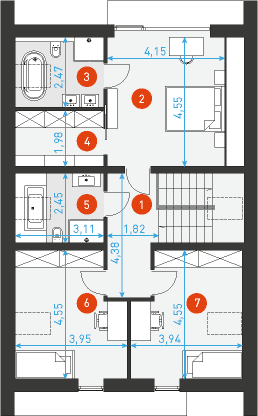 Idealny M1 - Rzut poddasza