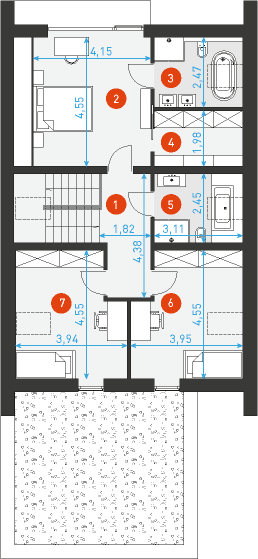 Idealny M2 - Rzut poddasza