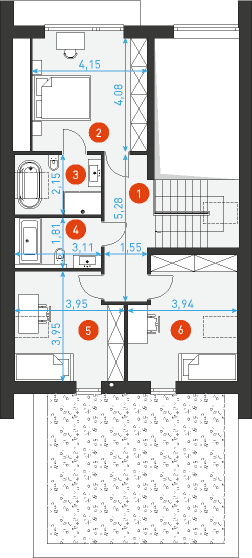 Idealny M3 - Rzut poddasza