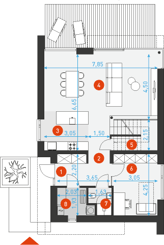 Idealny S1 - Rzut parteru
