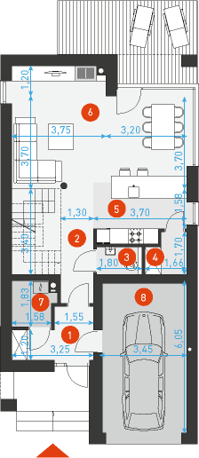 Miły 1 - Rzut parteru