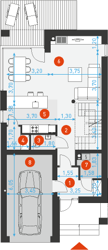Miły 1 - Rzut parteru