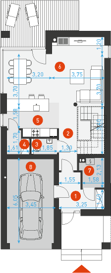 Miły 1A - Rzut parteru