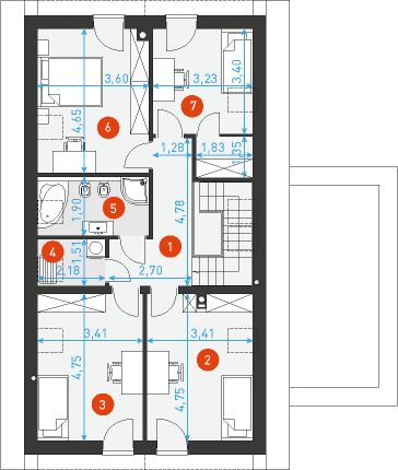 Miły 3 - Rzut poddasza
