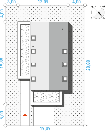Modelowy 1 - Działka / Nasłonecznienie