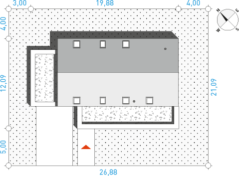 Modelowy 2 - Działka / Nasłonecznienie