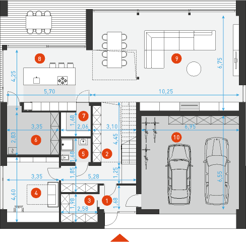 Modern 1 - Rzut parteru