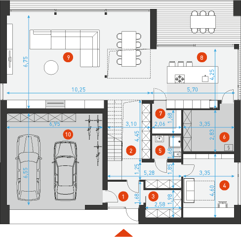 Modern 1 - Rzut parteru