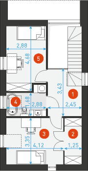 Nordic P70 1 - Rzut poddasza