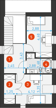 Nordic P70 1 - Rzut poddasza