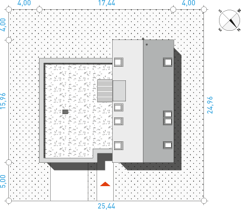 Nowoczesny 1 - Działka / Nasłonecznienie