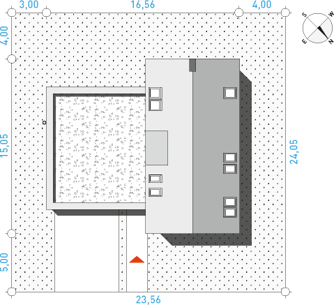 Nowoczesny 2 - Działka / Nasłonecznienie