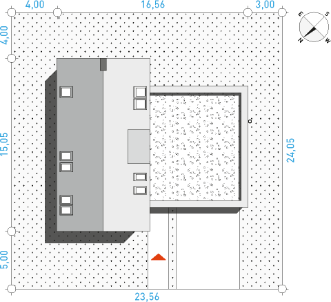 Nowoczesny 2 - Działka / Nasłonecznienie