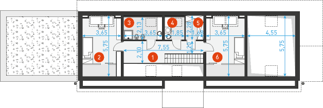 Odważny 1 - Rzut poddasza