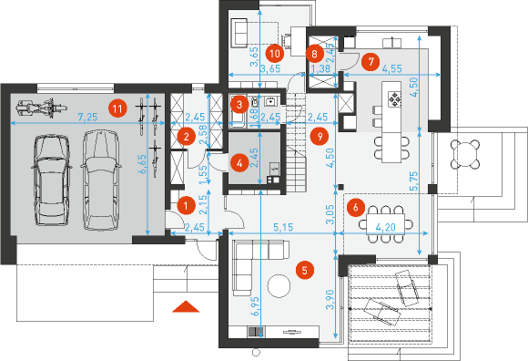 Otwarty 1 - Rzut parteru