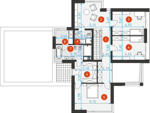 Otwarty 1 - Rzut piętra